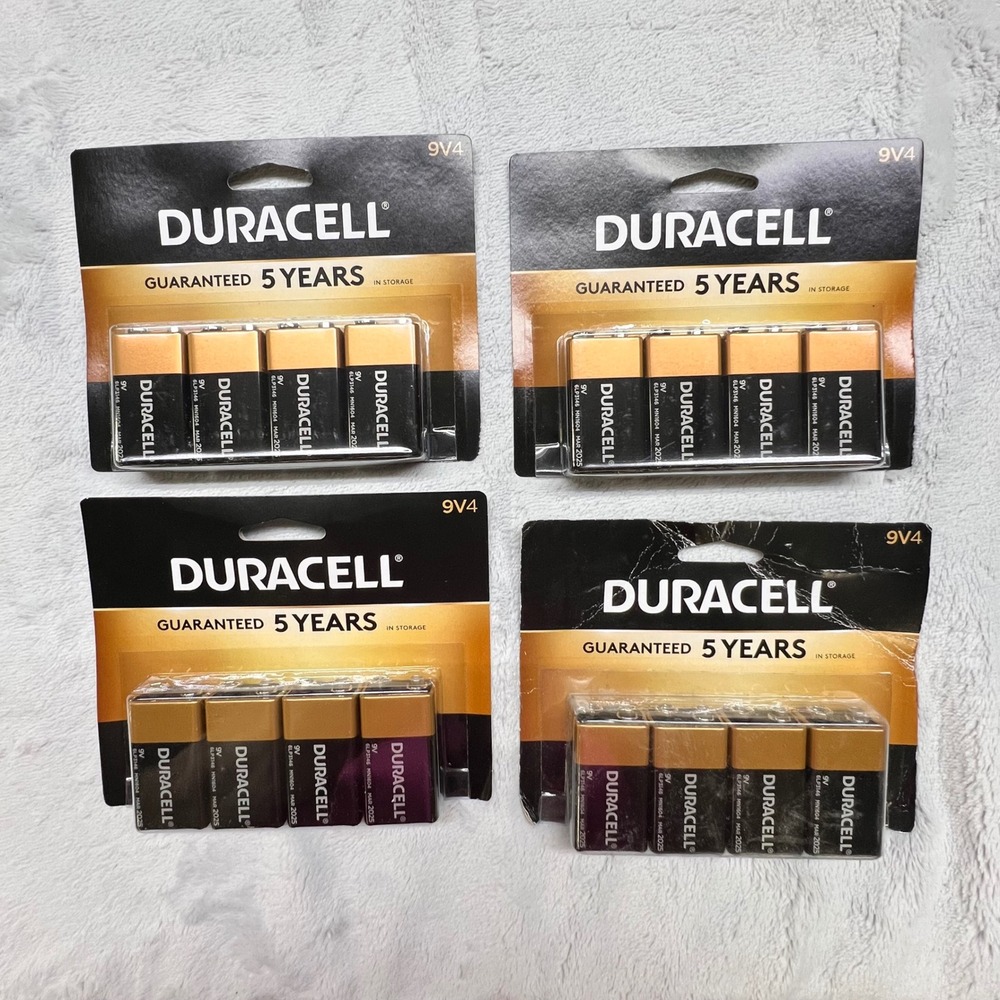 Duracell 9V4 Alkaline Batteries 16 Count 9V Expired 2025 New In Package